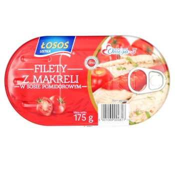 Filety z makreli w sosie pomidorowym 175g